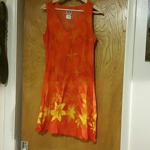 Orange and yellow Hawaiian dress